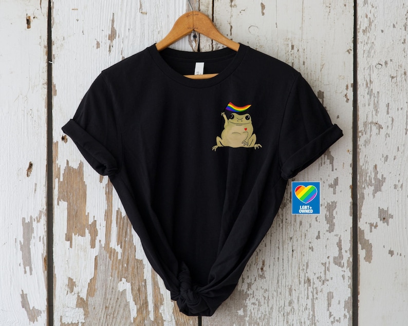 Pride Frog Shirt, LGBTQ+ Shirt, Gay Pride Shirt, Pride Month Shirt, LGBT Ally Shirt, Queer Shirt, Lesbian Shirt, LGBTQ Gift, Rainbow Shirt image 2