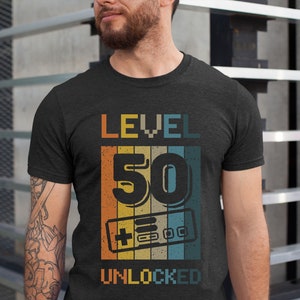 50th Birthday Gift for Men, Gamer Shirt, Vintage Gaming Tee, Gift for 50th Birthday, 50th Birthday Shirt Men, 50 Birthday Gift for Him