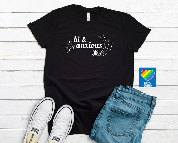 Bi Pride Shirt, Anxiety Shirt, Bisexual Pride, Introvert Shirt, Queer Shirt, Subtle Pride Shirt, Bi and Anxious Shirt, Bi Gift