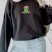 Cute Mushroom Frog Crewneck Sweatshirt, Cottagecore Clothing, Mushroom Sweater, Frog Mushroom Shirt, Forestcore, Aesthetic Clothes