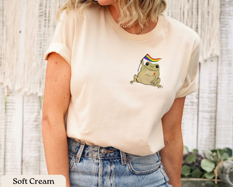 Pride Frog Shirt, LGBTQ+ Shirt, Gay Pride Shirt, Pride Month Shirt, LGBT Ally Shirt, Queer Shirt, Lesbian Shirt, LGBTQ Gift, Rainbow Shirt image 1
