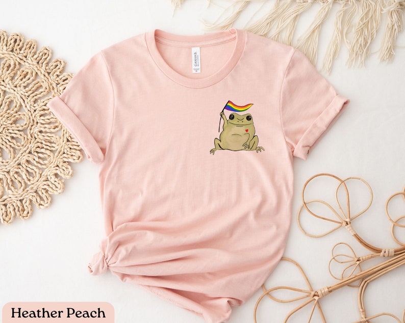 Pride Frog Shirt, LGBTQ+ Shirt, Gay Pride Shirt, Pride Month Shirt, LGBT Ally Shirt, Queer Shirt, Lesbian Shirt, LGBTQ Gift, Rainbow Shirt image 4