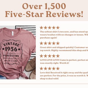 70th Birthday Gift, Vintage 1956 Shirt, 70th Birthday Shirt, Gift for 70th Birthday, 70th Birthday Gift for Women, Gift for Men, Bday Shirt image 6
