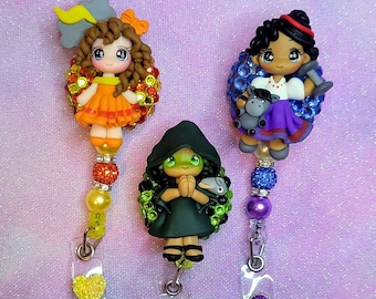 Encanto porta carretes de insignias / aguja minder / collar bruno, Pepa, camilo, Luisa, Julieta, Abuela, Isabella, Antonio, Dolores