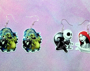 NBC earrings and keychain - Jack, Sally, Oogie