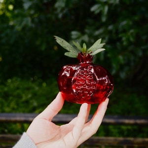 Elegant Pomegranate Glass Bud Vase