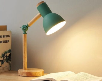 Moderne Scandinavische houten bureaulamp
