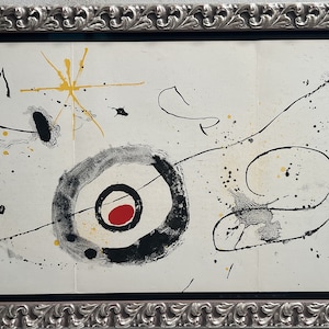 JOAN MIRO &quot;Terres de Grand Feu&quot; Original Lithograph 3 Pages Hand Signed by Miro