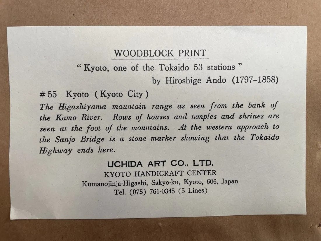 Original HIROSHIEG ANDO (1797-1858) Woodblock Print 