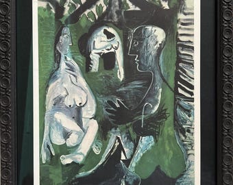 Pablo Picasso "Les Déjeuners" (1962) – Original Color Lithograph, Hand-Signed in Crayon