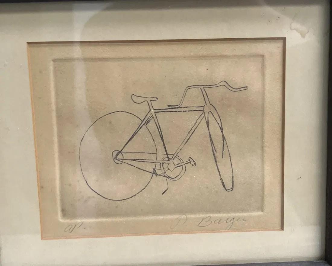Peter Barger, (2) Framed Signed Artist Proof A.P. Bicycles