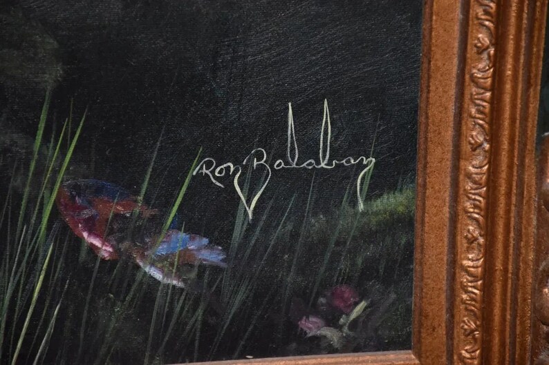 Ron Balaban (AMERICAN 20th Century) Florida Manatee Painting, Signed ...