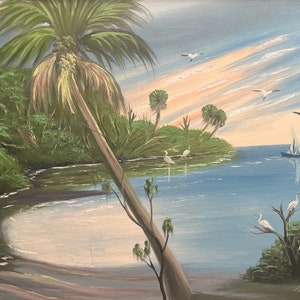 Impressionante AL BLACK Artista dos Highwaymen da Flórida Artista do Hall da Fama da Flórida com COA