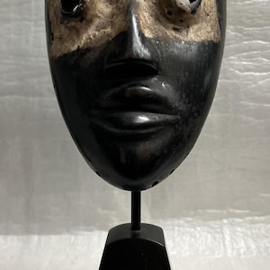African Mask DAN MASK Carved Wood  C Mid Century