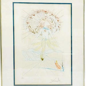 Salvador Dali (Spanish,1904-1989) Artist Proff Engraving Hand Colored Hand Signed