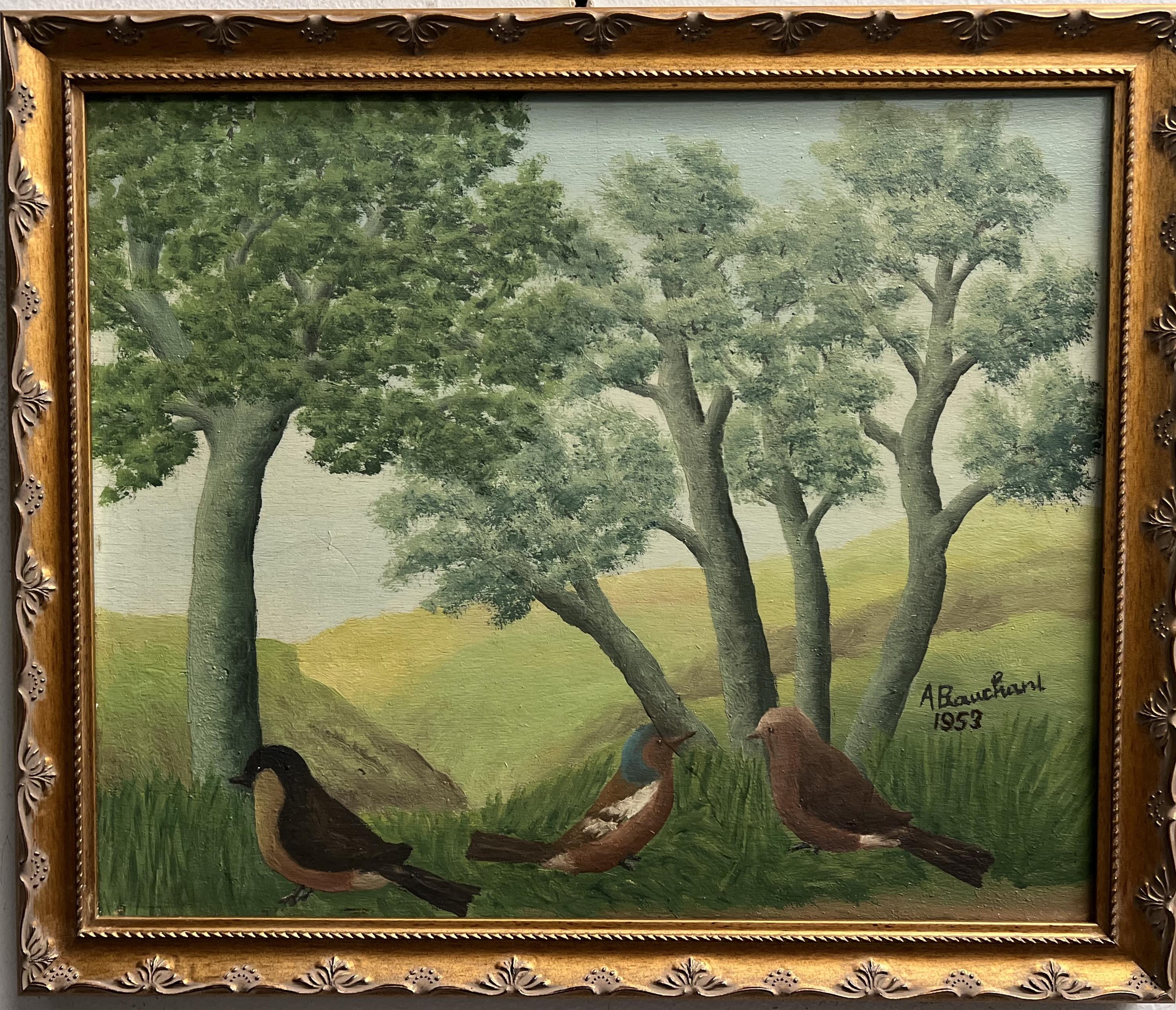 アンドレ・ボーシャン 板画油彩画『田園風景』 【公式通販】