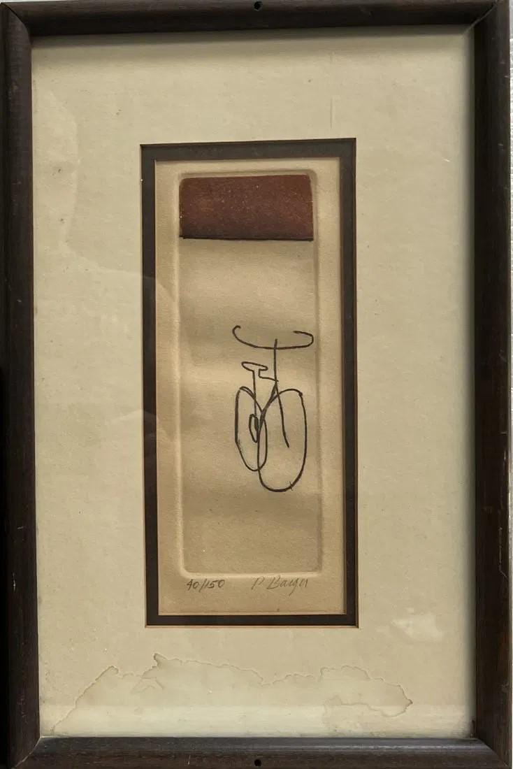 アート　The Gift  Peter Barger Peter Barger, (2) Framed Signed Artist Proof A.P. Bicycles