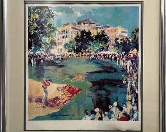 LEROY NEIMAN Hand Signed in Pencil Lito Framed Westchester Golf Classic w COA