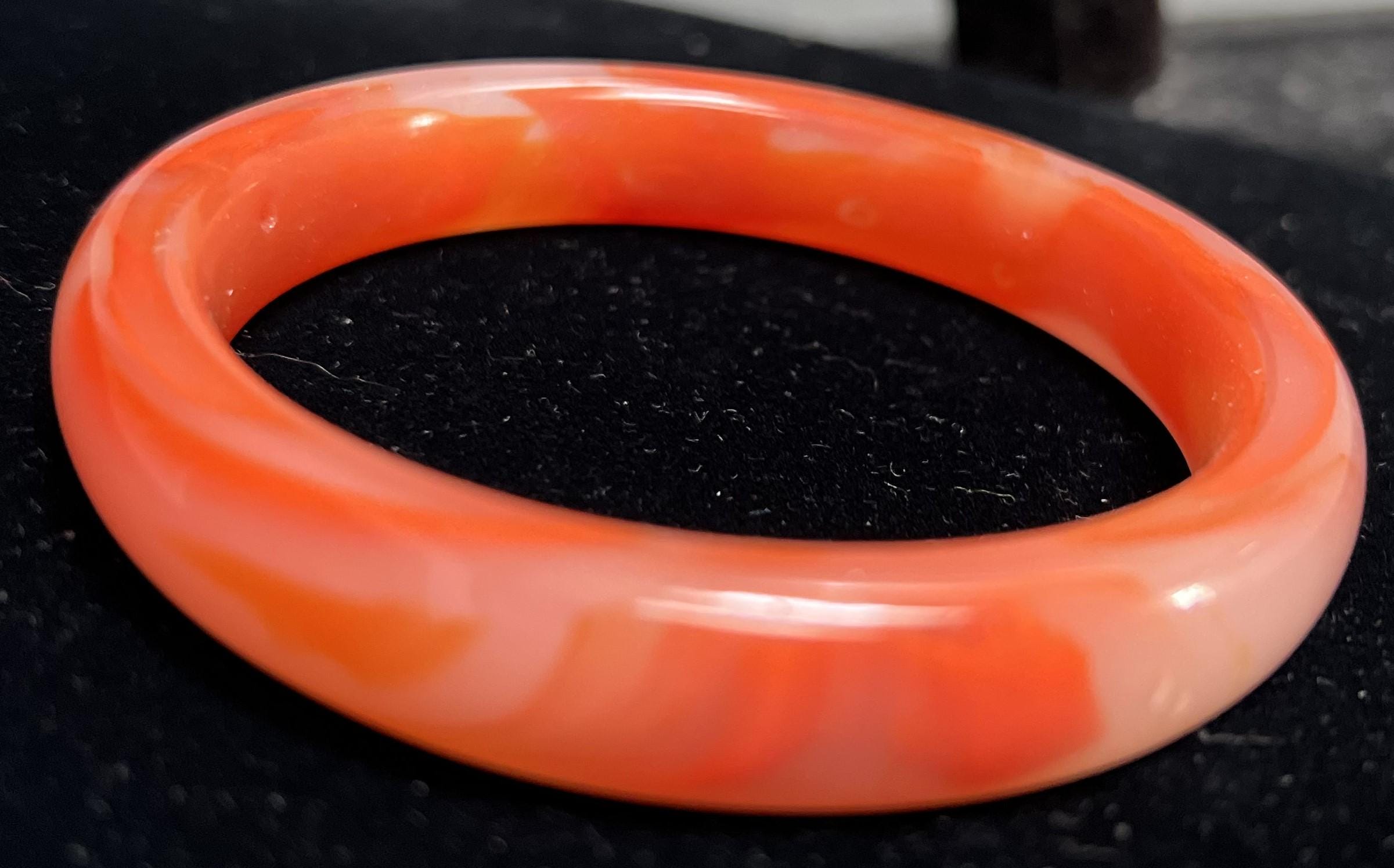 非常に希少な赤翡翠ジェダイト翡翠バングルブレスレット - Etsy 日本