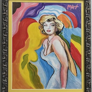 Max Peter (Born 1922)  ,Original Peter Max Painting Resored – 1980s Era –