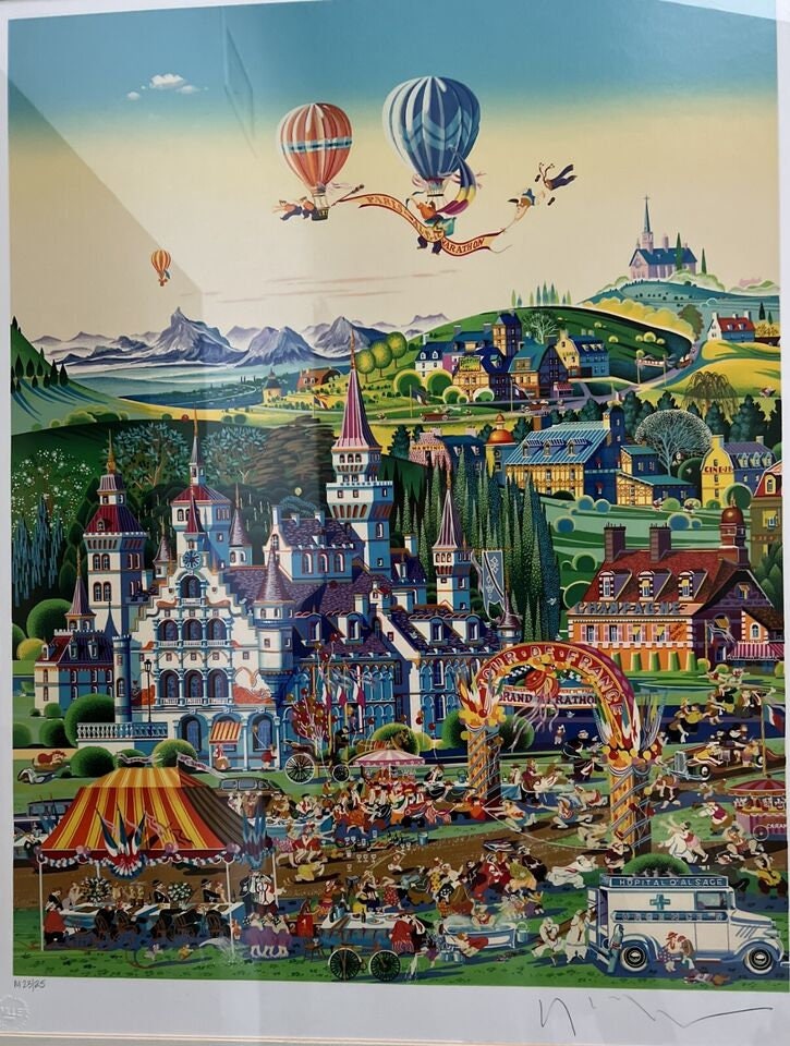 ヒロ ヤマガタ・HIRO YAMAGATA 額絵 ウエディングケーキ 絵画