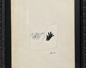 Marc Chagall "Derrière le Miroir No. 147" (1964) – Original Cover Lithograph, Signed in Crayon