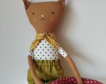 Katze gefüllte Puppe, Ragdoll Katze, handgemachte Stoff Katze Puppe, gefüllte Kitty Puppe, lustiges Spielzeug, launische Katze, perfektes Kindergeschenk, schöne Puppe, Katzenliebhaber