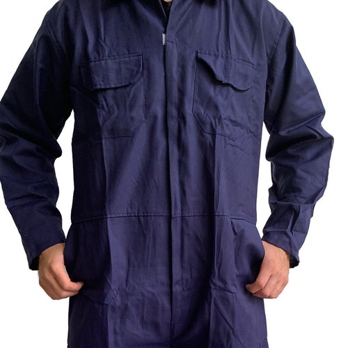 Mens Navy Coveralls Boilersuit Overalls Warehouse Garages Etsy