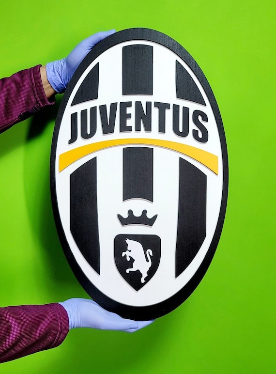'70代初頭 JUVENTUS・MILAN・INTER 未使用ステッカー Juventus Football Club 3D Wooden Sports Sign | Medallion Man Cave