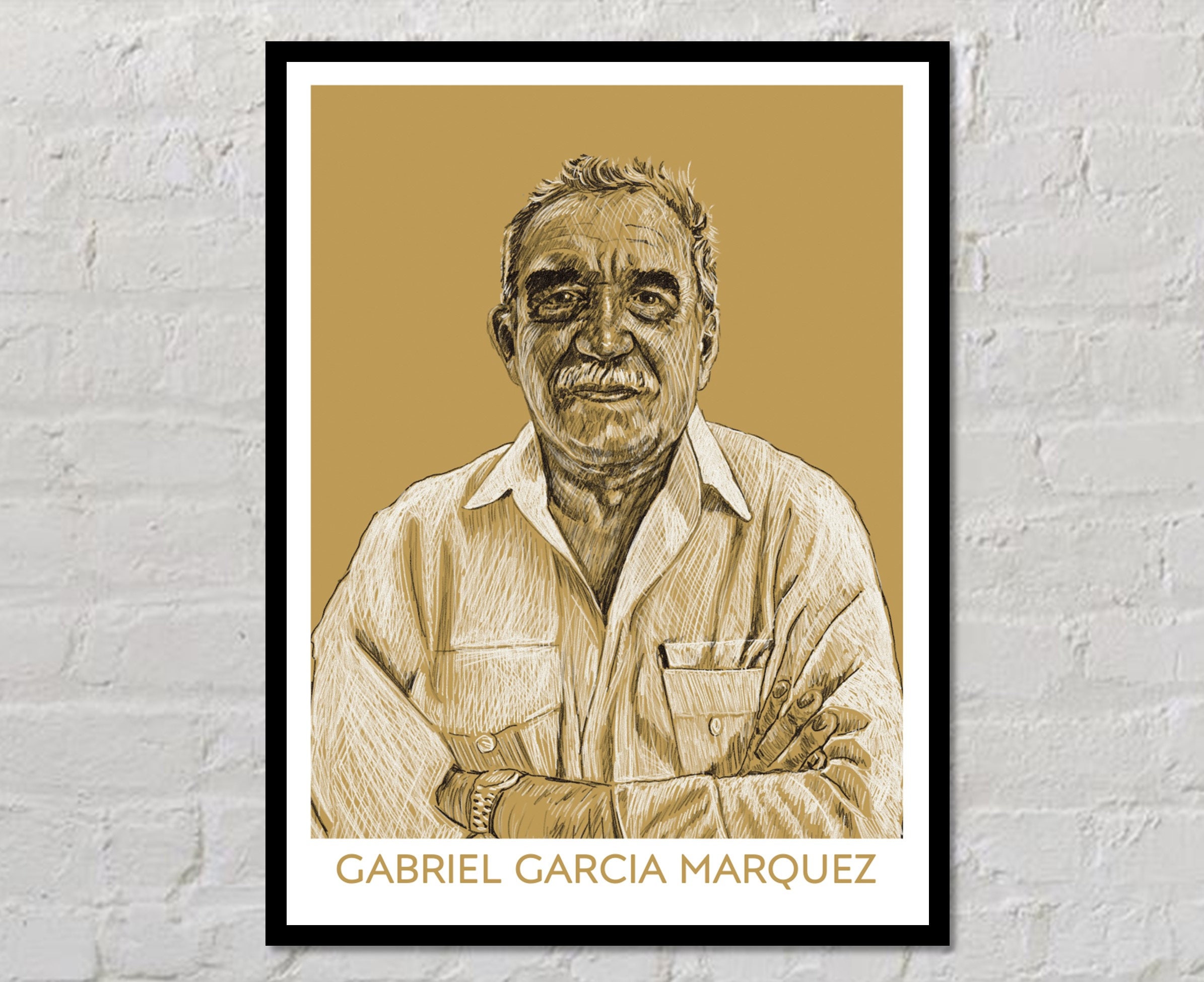 Gabriel Garcia Marquez Author Poster Writer Gift Literary | Etsy