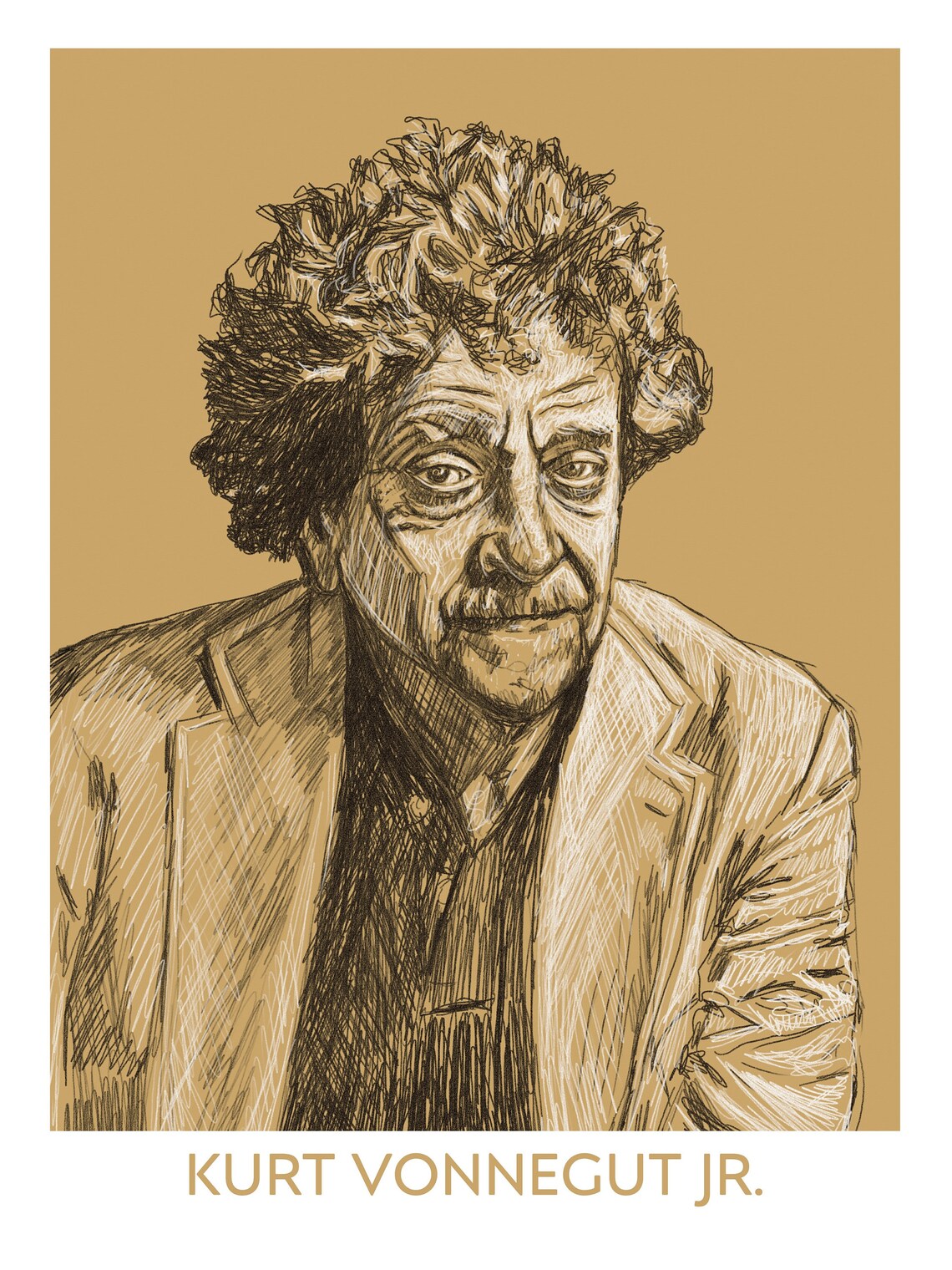 Kurt Vonnegut Author Poster, Writer Gift, Literary Poster, Classroom