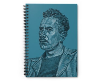 John Steinbeck Spiral Notebook | Author notebook, author journal, John Steinbeck journal, John Steinbeck notebook, writer gift, writing book