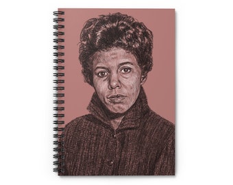 Lorraine Hansberry Spiral Notebook | Lorraine Hansberry journal, Lorraine Hansberry, author gift, teacher gift, black history notebook