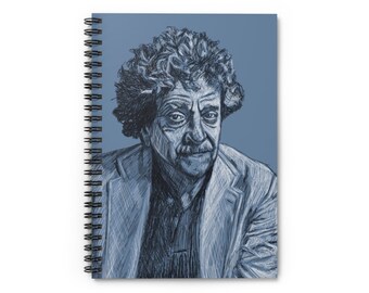 Kurt Vonnegut Junior Notebook | Kurt Vonnegut journal, author gift, author journal, writing gift, Kurt Vonnegut art, science fiction journal