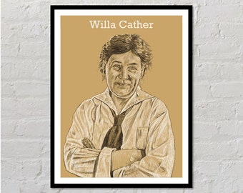 Willa Cather Downloadable Poster | Author Gift, Literary, Classroom Poster, Teacher Gifts, Writing Poster, Writing Inspiration