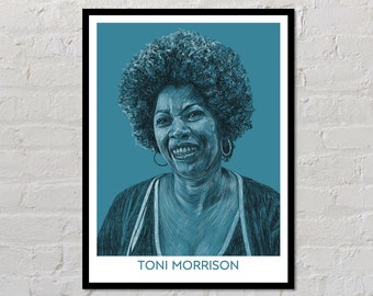 Toni Morrison | Author Poster, Writer Gift, Literary Poster, Classroom Poster, Modern Home Decor, Writing Print