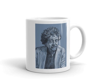 Kurt Vonnegut Jr. Mug | Author Mug, Writer Gift, Teacher Gift, Tableware, Mug Print