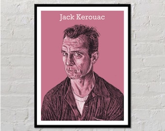 Jack Kerouac Downloadable Poster | Author Gift, Literary, Classroom Poster, Teacher Gifts, Writing Poster, Writing Inspiration