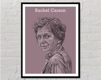 Rachel Carson Downloadable Poster | Author Gift, Literary, Classroom Poster, Teacher Gifts, Writing Poster, Writing Inspiration