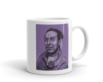 Langston Hughes Mug | Author Langston Hughes Mug, Writer Gift Mug, Teacher Gift Mug, Tableware, Black Poetry Mug, Inspirational Writing Mug