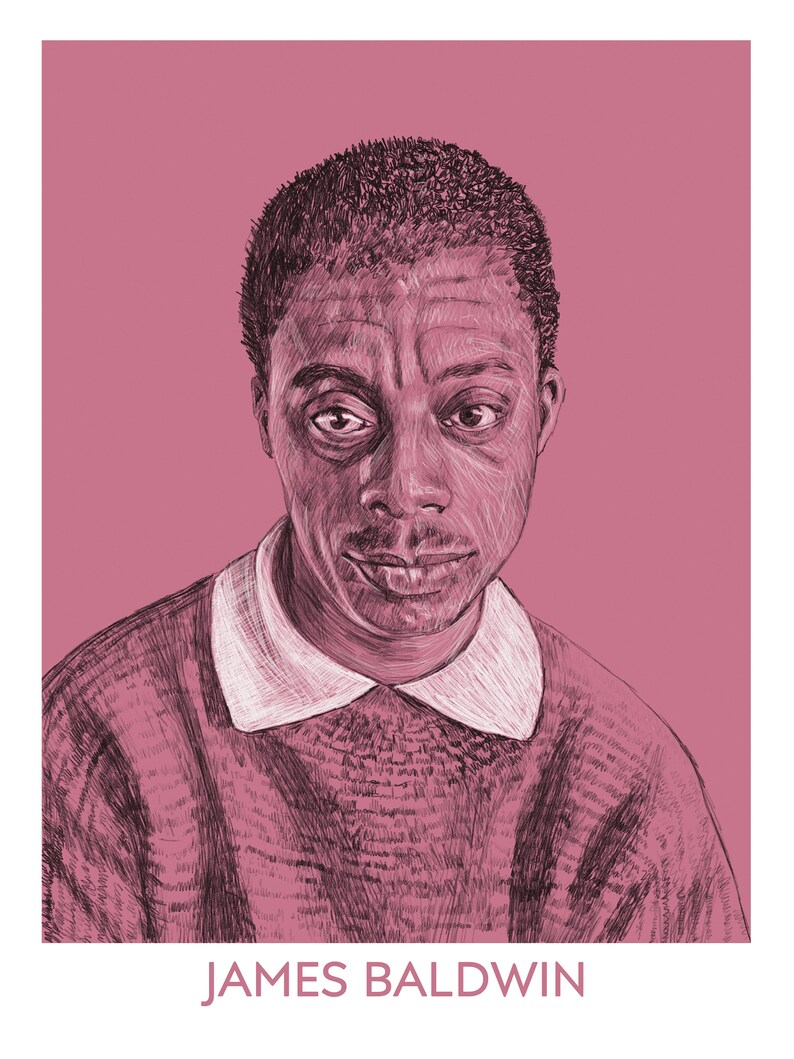 James Baldwin Author Poster, Writer Gift, Literary Poster, Classroom Poster, Modern Home Decor, Poetry Print image 5