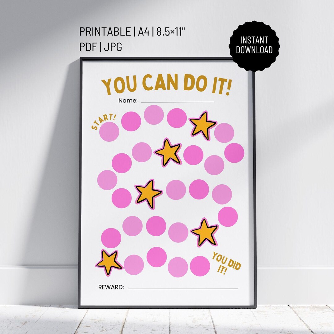 Printable Reward Chart | Instant Download | High-resolution PDF JPG ...
