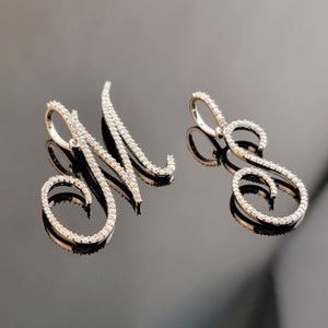 Diamant Initial Halskette 14K & 10K, Massivgold Benutzerdefinierte Buchstabe Anhänger, Halsketten für Frauen, Geburtstagsgeschenk, Geschenk für Sie, Mom Geschenk