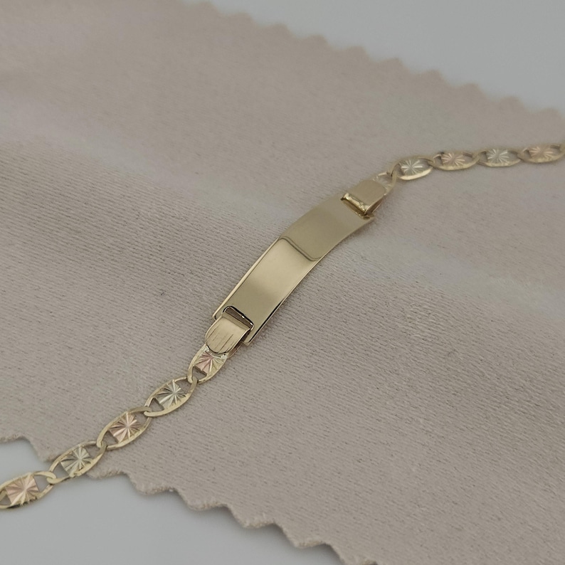 10K Gold Baby Bracelet, Kids Gold Bracelet, Cuban Chain Bracelet for Boy Girl, Baby Curb Chain, Baby Jewelry