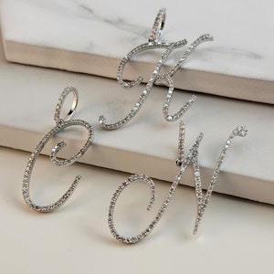 Collar con inicial de diamantes de 14 y 10 quilates, colgante de letra personalizado en oro macizo, collares para mujer, regalo de cumpleaños para ella, regalo para mamá