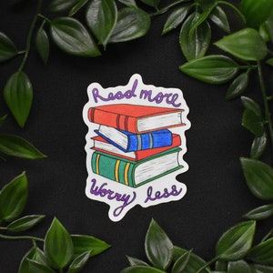 Bücher Zitat Sticker, Vinyl Die Cut Aufkleber, Buchliebhaber Geschenk, Herbst Gemütlich Laptop Briefpapier Planer Tasse Kalender