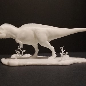 Unbemalte Acrocanthosaurus Statue Dinosaurier mit Sockel Modell Sammler Dekor Geschenk 3D Gedruckt.