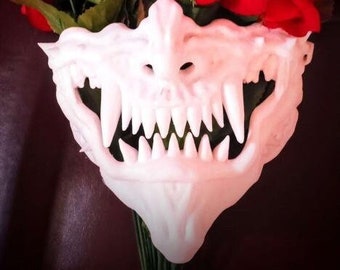 Thorns And Roses Oni Mask Samurai Menpo Unpainted or Painted