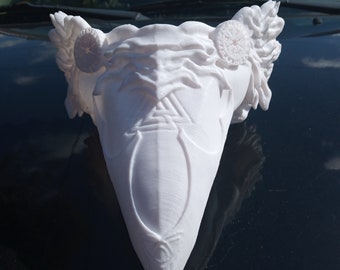 Norse Odin's Raven, Huginn Mask, Samurai Menpo style inspired Unpainted  or painted available