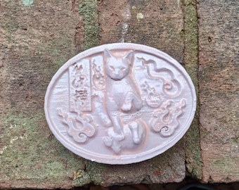 Bakeneko belt buckle Unpainted